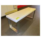 METAL FRAME BENCH, 48 IN X 15 IN X 19. LOT LOCATED