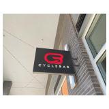 CYCLEBAR SIGN ON EXTERIOR OF BUILDING