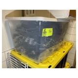 TOTE WITH WOODEN HANGERS. LOT LOCATED IN RALEIGH