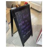 DOUBLE SIDED CHALKBOARD. LOT LOCATED IN CARY