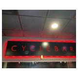 CYCLEBAR BACKLIT SIGN, 96 IN X 19.5 IN. TO BE REMO