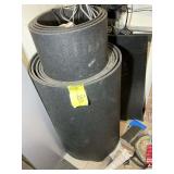 RUBBER FLOORING, 25 IN WIDE X APPROX 15 FT LONG. L