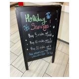 DOUBLE SIDED CHALKBOARD  LOT LOCATED IN RALEIGH