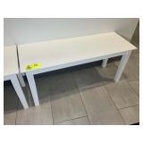 WOODEN BENCH 39 IN X 14 IN X 18 IN. LOT LOCATED IN