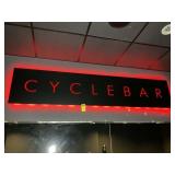 CYCLEBAR BACKLIT SIGN, 96 IN X 19.5 IN. TO BE REMO