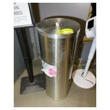 TRASH CAN AND SANITIZING WIPE STAND, 13 IN DIAMETE