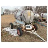 500 GALLON NITROGEN TANK ON 4 WHEEL CART, NO PUMP