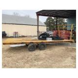 DUAL AXEL HAY TRAILER, 92 IN WIDE X 20 FT LONG