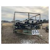 GROUP OF IRRIGATION PIPE, 4 IN AND TRAILER