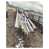 GROUP OF IRRIGATION PIPE, 4 IN AND TRAILER