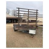 TRIPLE AXEL HAY TRAILER, 98 IN WIDE X 16 FT LONG W