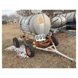 500 GALLON NITROGEN TANK ON 4 WHEEL CART, WITH PUM
