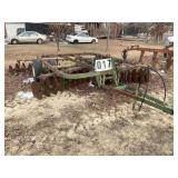 JOHN DEERE DISC HARROW, MODEL T0210, SN 019483A