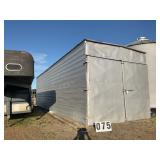 METAL SHELL, WOOD FRAME STORAGE BUILDING, 40 FT L