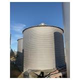 METAL GRAIN BIN, NO DRYER, 18 FT DIAMETER X 14 FT