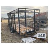 LIVESTOCK TRAILER, 78 IN WIDE X 16 FT LONG