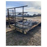 TANDEM AXLE HAY TRAILER YELLOW 93INX24FT. MISSING)