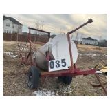 300 GALLON SPRAYER WITH 11 FT BOOMS, APPROX 27 FT