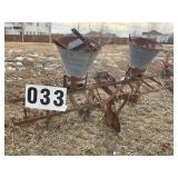 TWO ROW PLANTER CULTIVATOR WITH FERTILIZER HOPPERS