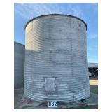 METAL GRAIN BIN, NO DRYER, NO AUGER, 18 FT DIAMETE