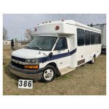 GMC 4500 15 passenger van with chair lift.