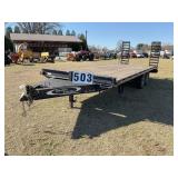 8ftx18ft with 4ft dove tail trailer