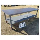 44inx10ft Metal Shop Table