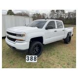 2018 Chevy Silverado White 4x4 Salvage Title