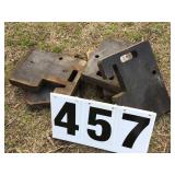 Group of 6 tractor weights