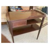 ANTIQUE TELEPHONE TABLE WITH SINGLE DRAWER, 14 IN