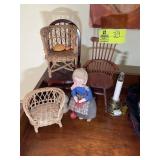GROUP OF DOLL CHAIRS