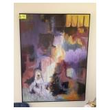 ABSTRACT PAINT ON CANVAS, 36 IN X 48 IN