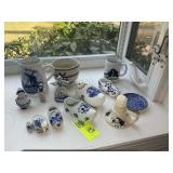 RIGHT SIDE ABOVE KITCHEN SINK, ASSORTED BLUE DUTCH