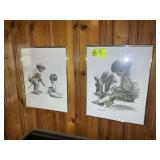 TWO FRAMED PRINTS BY JOANNE THOMPSON, 16 IN X 20 I