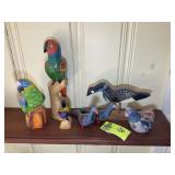 GROUP OF BIRD FIGURINES