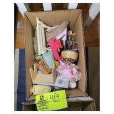 TWO BOXES CONTAINING MISC DOLL FURNITURE