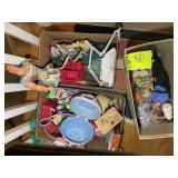 TWO BOXES CONTAINING MISC DOLLS, BARBI, KEN, BRATZ
