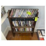 THREE SHELF DVD RACK, NO CONTENTS