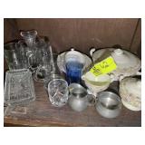 CONTENTS OF BOTTOM RIGHT SIDE OF BUFFET, GLASSWARE