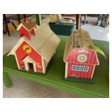 GROUP OF VINTAGE FISHER PRICE TOY HOUSES, SCHOOL H