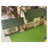 VINTAGE TIN MARX LITHO COLONIAL DOLLHOUSE WITH BRE
