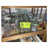 SHELF WITH JARS AND VASES