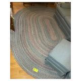 OVAL AREA RUG, APPROX. 131 IN X 95 IN