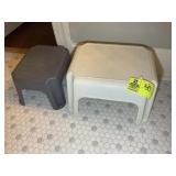 TWO PLASTIC STEP STOOLS