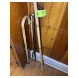 GROUP OF CANES AND WALKING STICKS