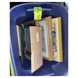 TOTE CONTAINING FRAMED PICTURES