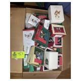 BOX CONTAINING HALMARK KEEPSAKE CHRISTMAS ORNAMENT