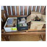 THREE BOXS CONTAINING MISC WOODEN DOLL HOUSE FURNI