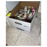 BOX OF MISC FIGURINES
