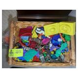 BASKET WITH ASSORTED PLAY-DOUGH MOLDS